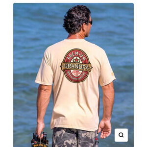 Crazy Shirts Mens XL NEW Beer Dyed Premium Grandpa Short Sleeve Graphic Tee